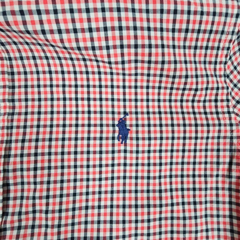 Ralph Lauren Boys XL‎ 18-20 Red Black Plaid Long Sleeve Button Down Shirt